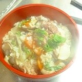 ダッチオーブンの炊き込みご飯